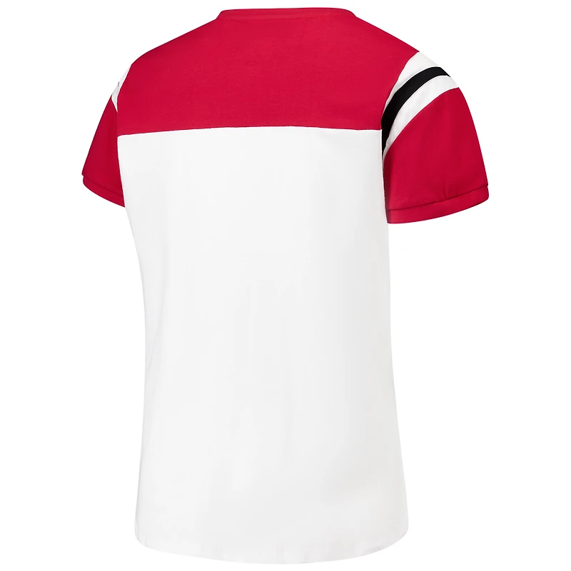 T-shirt Fanatics pour femme blanc Arkansas Razorbacks Winning Gear grande taille