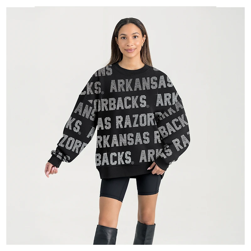 Women's Gameday Couture Black Arkansas Razorbacks Hype Era Sweatshirt