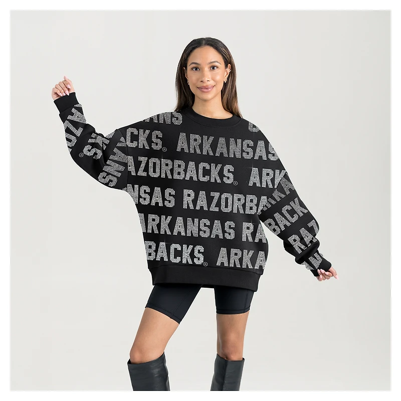 Sweat-shirt noir Gameday Couture pour femmes, style Arkansas Razorbacks, collection Hype Era