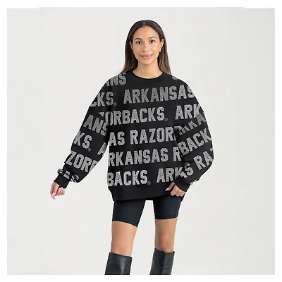 Women's Gameday Couture  Black Arkansas Razorbacks Hype Era Sweatshirt