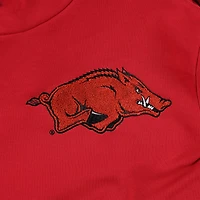 Women's Gameday Couture Cardinal/Black Arkansas Razorbacks Matchmaker Diagonal Cowl Pullover Hoodie