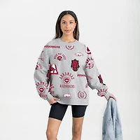 Sweat-shirt en molleton gris Gameday Couture Arkansas Razorbacks Always On Repeat pour femme
