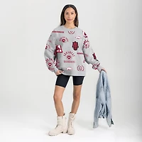 Women's Gameday Couture Gray Arkansas Razorbacks Always on Repeat Fleece Sweatshirt