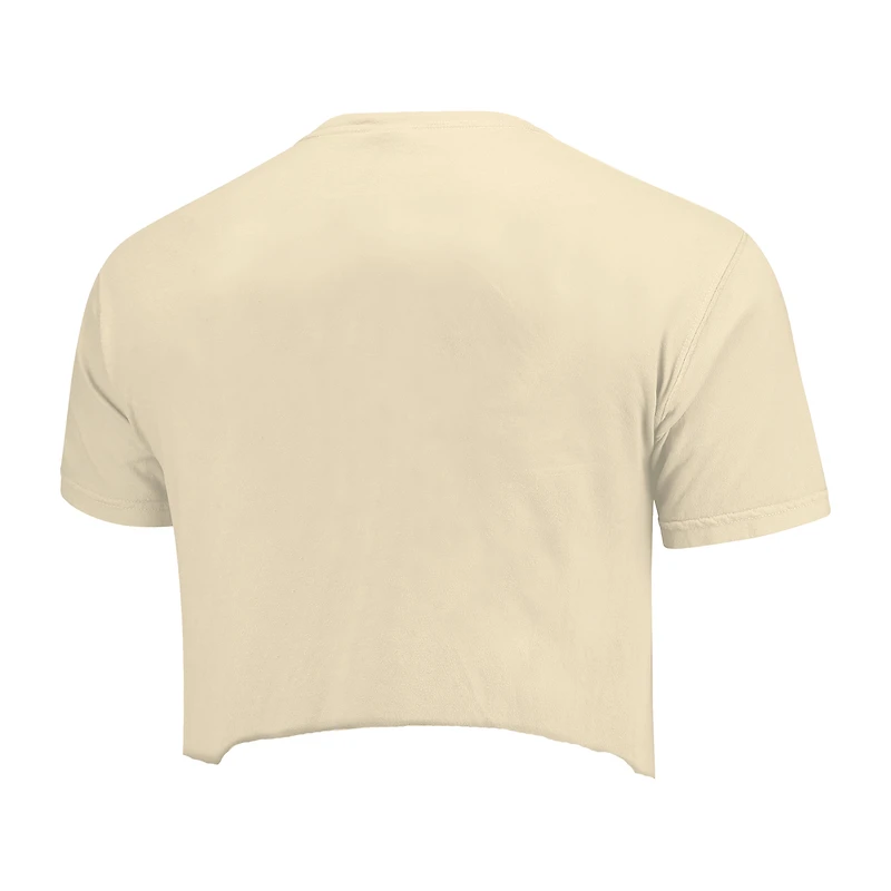 T-shirt court de baseball aux couleurs confortables des Razorbacks l'Arkansas naturels pour femmes