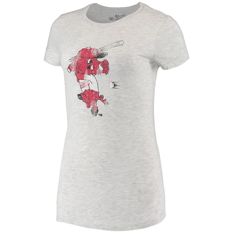 Women's Original Retro Brand Gray Arkansas Razorbacks Tri-Blend T-Shirt