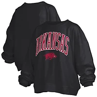 Women's Pressbox  Black Arkansas Razorbacks Plus Nelson Janise Sweatshirt