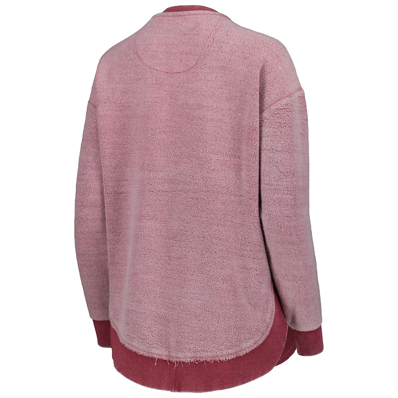 Sweat à capuche Pressbox Cardinal Arkansas Razorbacks Ponchoville pour femme