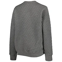 Women's Pressbox Heather Charcoal Arkansas Razorbacks Moose Quilted Pullover Sweatshirt