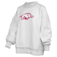 Sweat-shirt réversible Pressbox gris chiné pour femmes, Arkansas Razorbacks