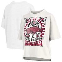 T-shirt surdimensionné blanc Arkansas Razorbacks Harmony pour femme