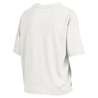 Women's Pressbox Cardinal Arkansas Razorbacks Nelson Arch Over Logo Waist Length Oversized Slub T-Shirt