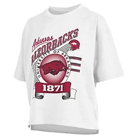 Women's Pressbox White Arkansas Razorbacks Rock & Roll Slub T-Shirt