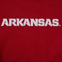 Sweat-shirt court à paillettes Pro Standard Cardinal Arkansas Razorbacks pour femme
