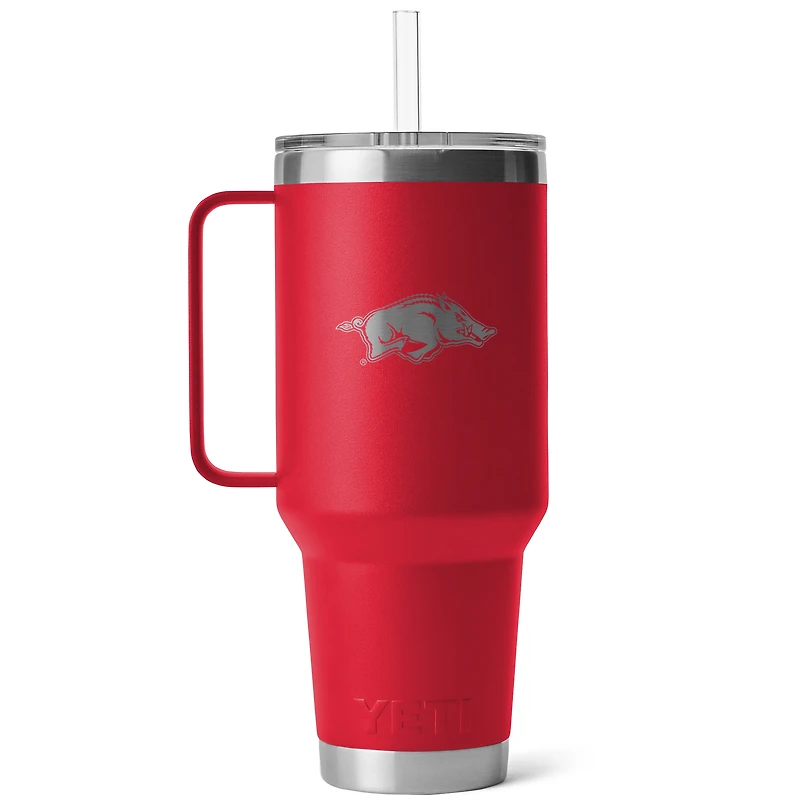 Tasse à paille Rambler YETI Arkansas Razorbacks (1,27 l)