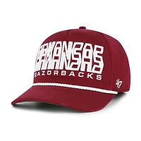 Casquette ajustable Byline Hitch pour jeunes Cardinal Arkansas Razorbacks '47