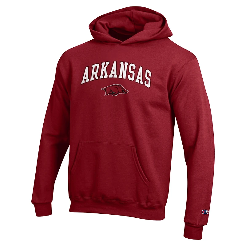 Youth Champion Cardinal Arkansas Razorbacks Campus Pullover Hoodie