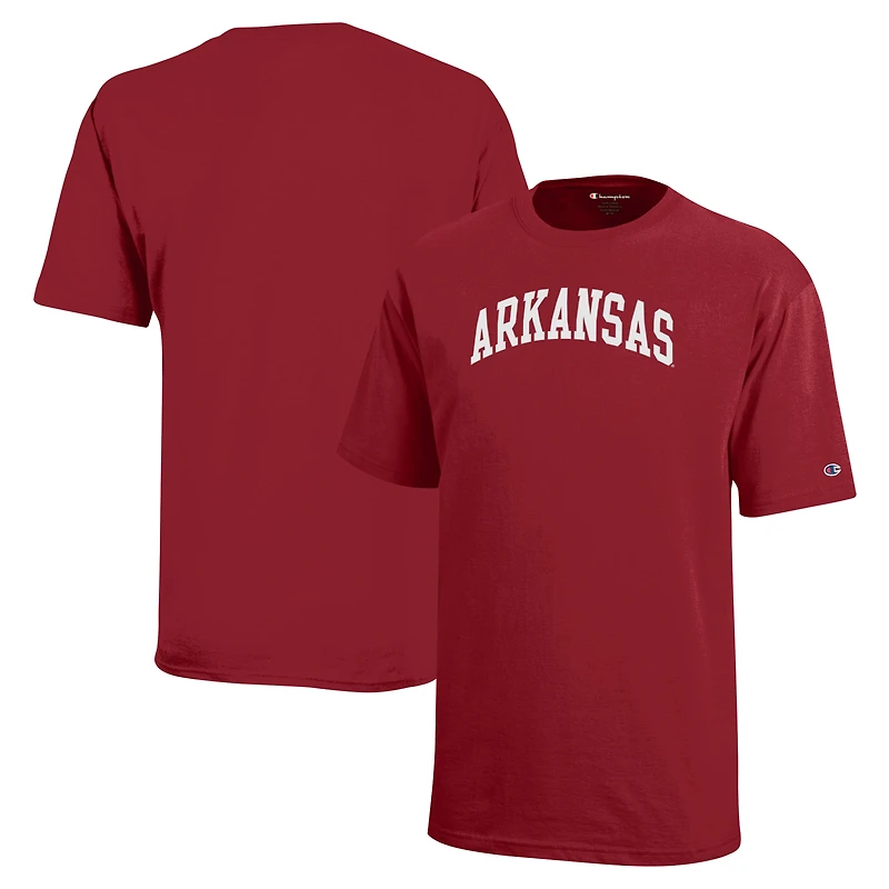 Champion de la jeunesse Cardinal Arkansas Razorbacks Team Arch T-Shirt