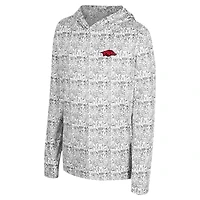Sweat à capuche imprimé intégral Arkansas Razorbacks noir Youth Colosseum