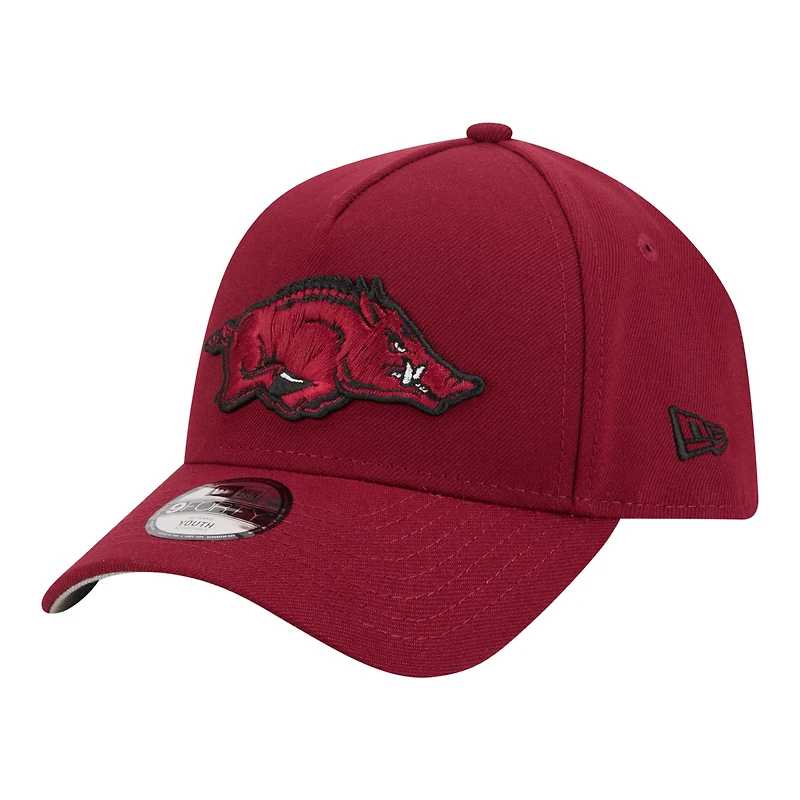 Casquette ajustable New Era Cardinal Arkansas Razorbacks 9FORTY pour jeunes