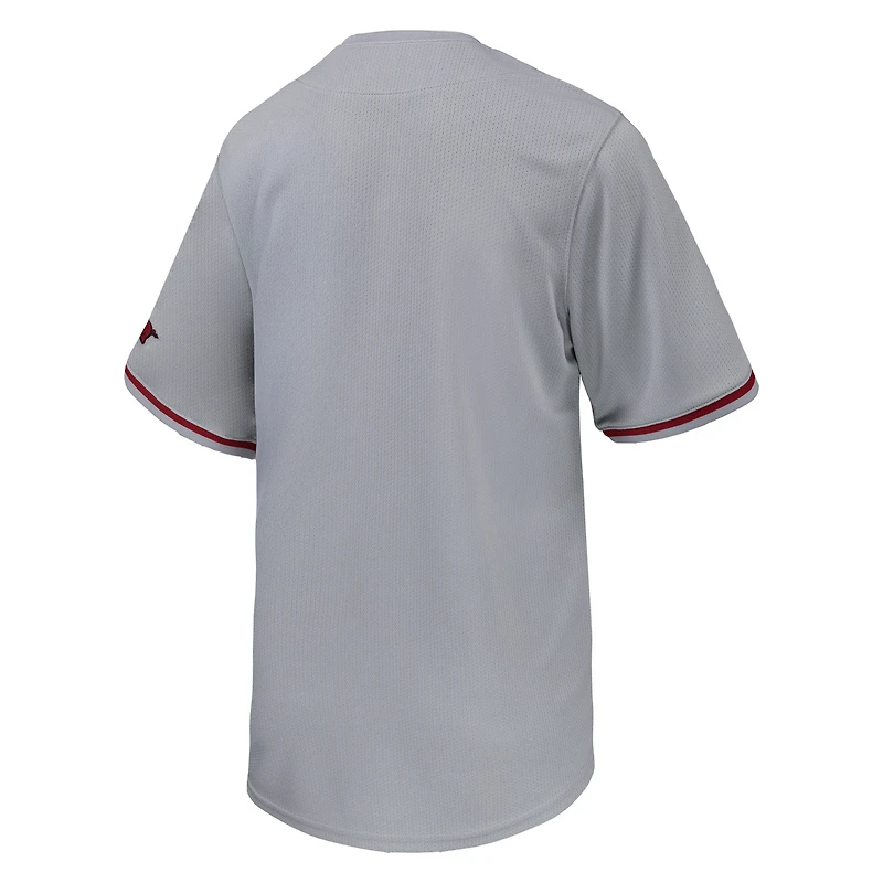 Maillot de baseball Nike Arkansas Razorbacks gris pour jeunes en édition limitée