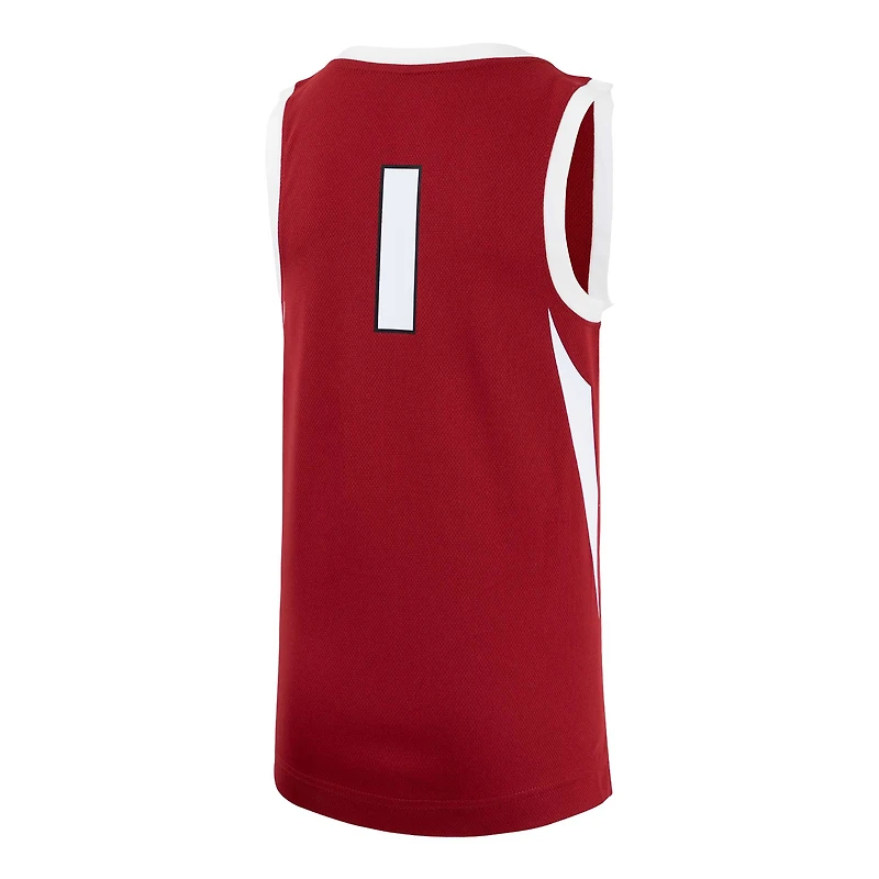 Maillot de basket-ball réplique Nike #1 Crimson Arkansas Razorbacks pour jeunes