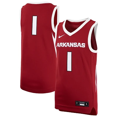 Maillot de basket-ball réplique Nike #1 Crimson Arkansas Razorbacks pour jeunes
