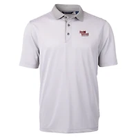 Polo Cutter & Buck gris/blanc Arkansas State Red Wolves grandes tailles Virtue Eco Pique à micro-rayures recyclées