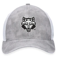 Casquette réglable Top of the World pour hommes, gris/blanc, Arkansas State Red Wolves, Slate Trucker