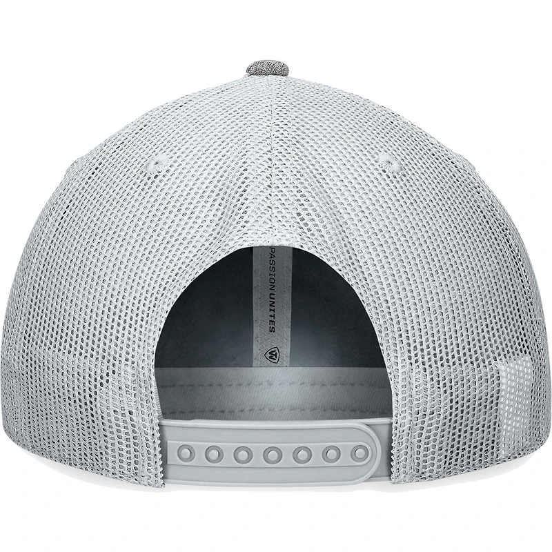 Casquette réglable Top of the World pour hommes, gris chiné, Arkansas Razorbacks Essential Trucker