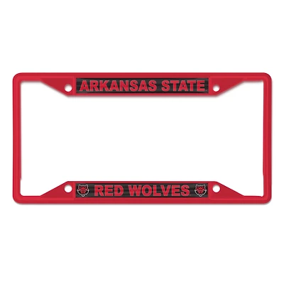 WinCraft Arkansas State Red Wolves Chrome Color License Plate Frame