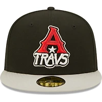 Men's New Era Black Arkansas Travelers Authentic Collection Road 59FIFTY Fitted Hat