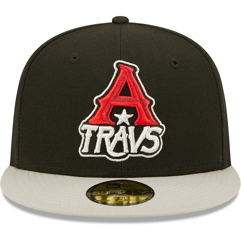 Men's New Era White Arkansas Travelers Authentic Collection Alternate Logo 59FIFTY Fitted Hat