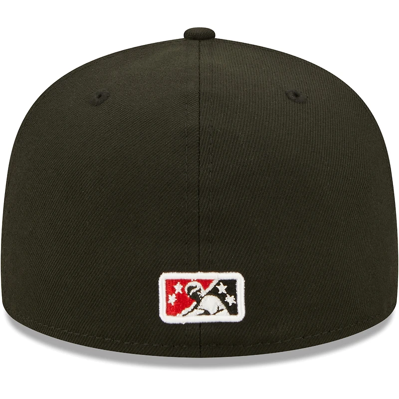 Men's New Era Black Arkansas Travelers Authentic Collection Road 59FIFTY Fitted Hat