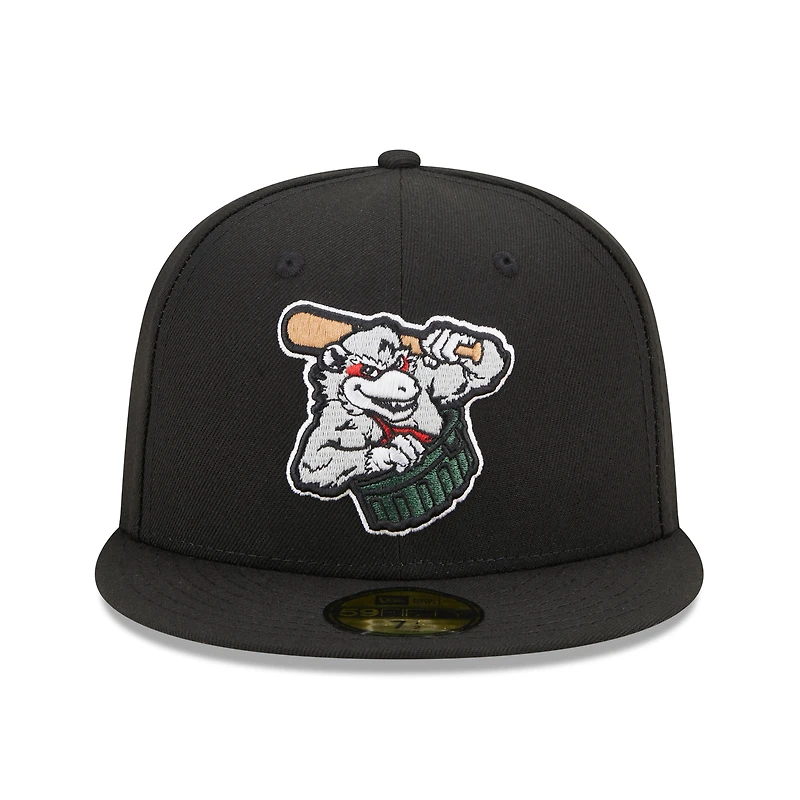 Men's New Era Black Arkansas Travelers Marvel x Minor League 59FIFTY Fitted Hat