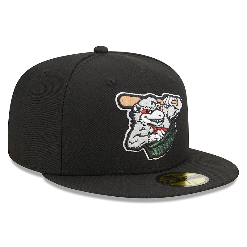 Casquette ajustée New Era Arkansas Travelers Marvel x Minor League 59FIFTY noire pour homme