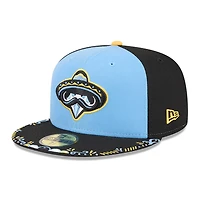 Casquette ajustée New Era 59FIFTY bleu clair/noir pour homme, Arkansas Travelers 2026 Copa De La Diversion
