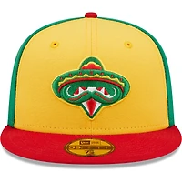 Men's New Era Yellow/Red Diamantes De Arkansas Copa La Diversion 59FIFTY Fitted Hat