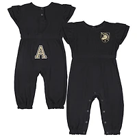 Infant Colosseum Black Army Knights Beautopia Waffle Knit Romper