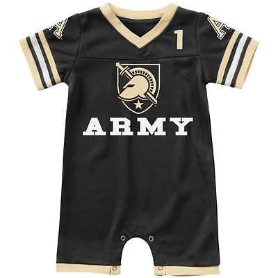 Infant Colosseum Black Army Knights Bumpo Football Romper