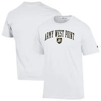 Men's Champion  White Army Black Knights Arch Over Logo T-Shirt