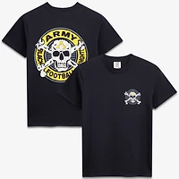 T-shirt homme noir, insigne Black Knights Circle, couleurs confortables