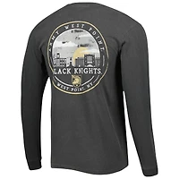 T-shirt à manches longues Black Army Knights Circle Campus Scene pour homme
