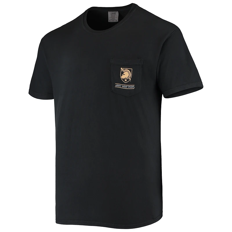 Men's Black Army Knights Circle Campus Scene T-Shirt