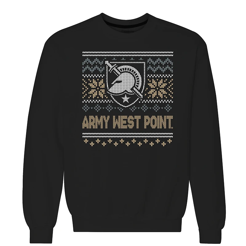 Men's Black Army Knights Holiday Fleece Sweatshirt