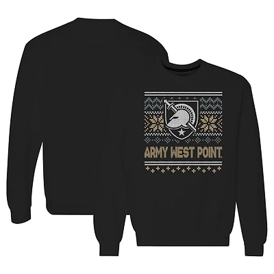 Men's  Black Army Knights Holiday Fleece Sweatshirt