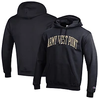 Men's Champion  Black Army Knights Basic Arch Fleece Pullover Hoodie