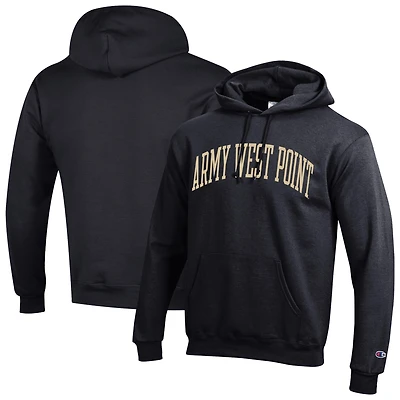 Men's Champion Black Army Knights Basic Arch Fleece Pullover Hoodie