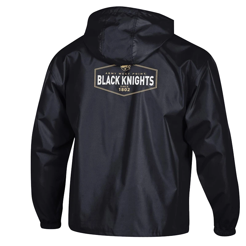 Men's Champion Black Army Knights Delay Packable Half-Zip Jacket