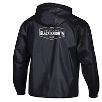 Men's Champion Black Army Knights Delay Packable Half-Zip Jacket