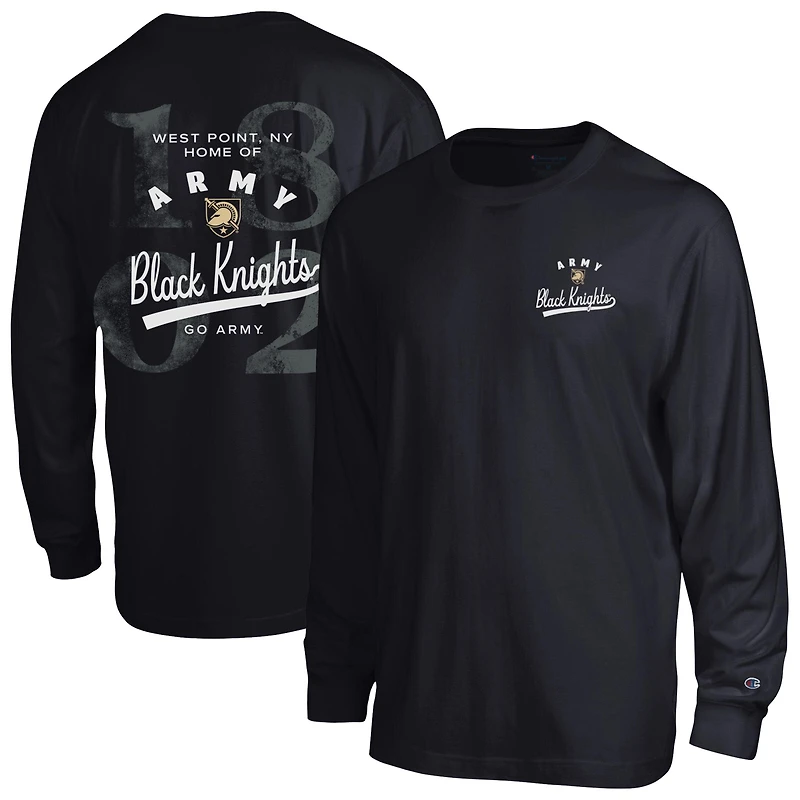 T-shirt à manches longues plastifié Champion Black Army Knights All-Star pour homme